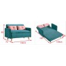 2 Seater Sofa Bed SFB1122 (Available in 2 Colours)